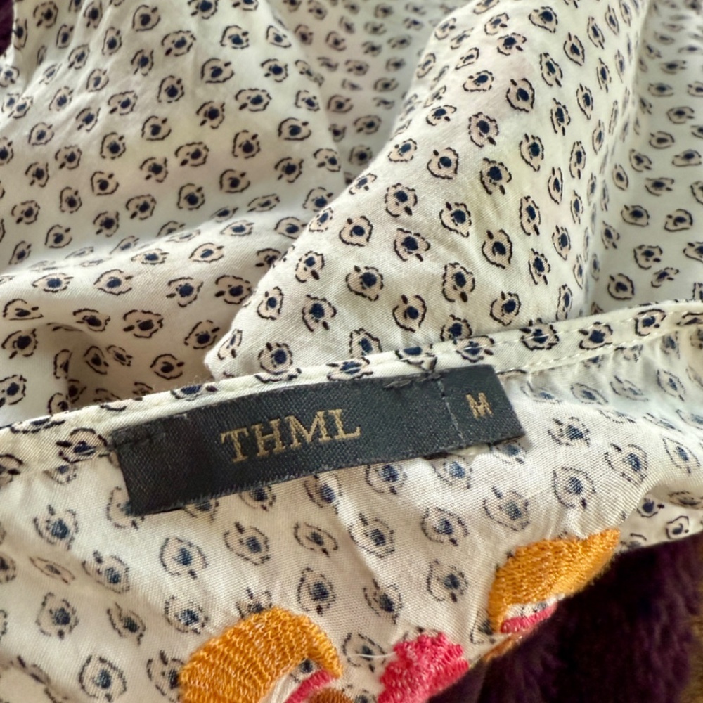 THML Embroidered Printed Top M Colorful - Picture 5 of 6